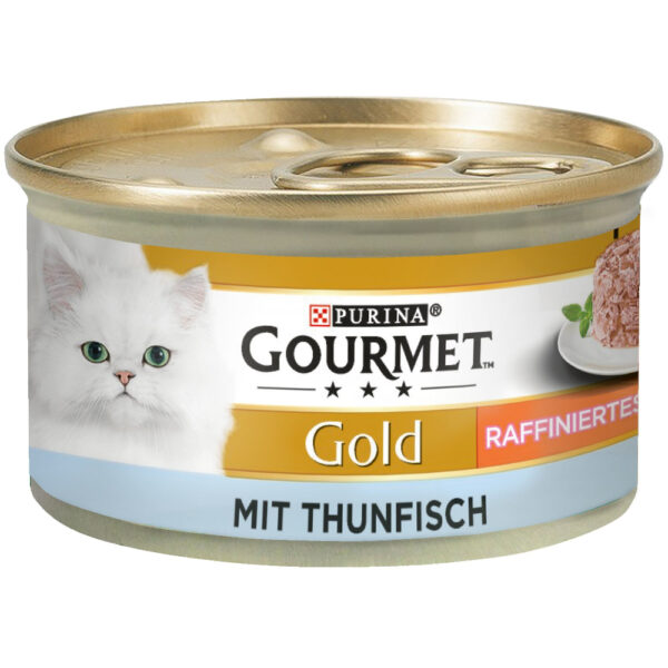 Økonomipakke Gourmet Gold Raffinert ragu 48 x 85 g - Mix: Tunfisk + Laks