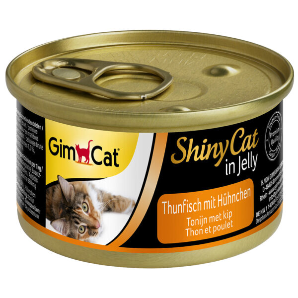 GimCat ShinyCat Jelly 6 x 70 g - Tunfisk og kylling