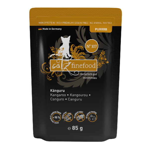 Økonomipakke catz finefood Purrrr Pouch 24 x 85 g - No. 107 Kenguru