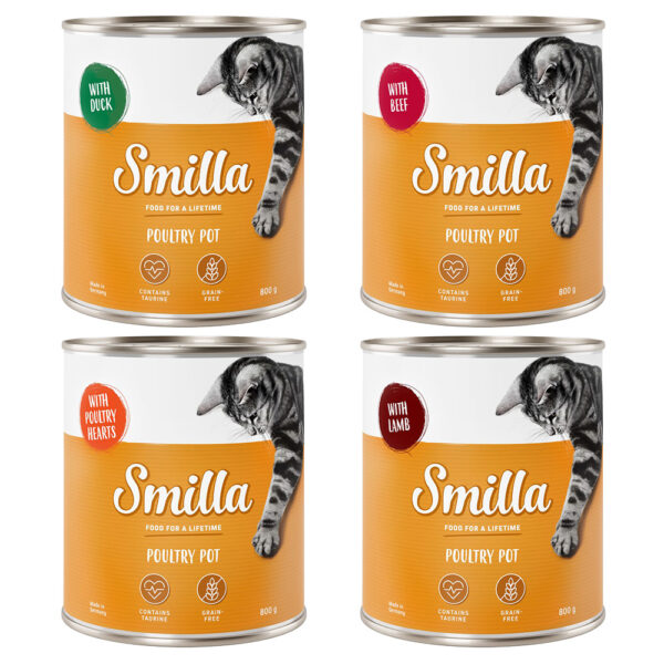 Økonomipakke Smilla Fjærkregryter 24 x 800 g - Blandet pakke (4 Sorter)