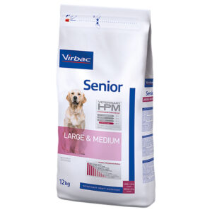 Virbac Veterinær HPM Senior Dog Large & Medium - Økonomipakke: 2 x 12 kg