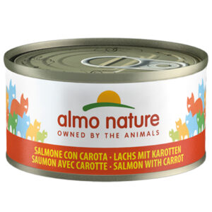 Almo Nature 6 x 70 g - Laks & Gulrøtter i gelè