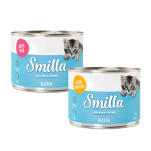 6 x 200 g Smilla Kitten til prøvepris! - Mix (3 Sorter)