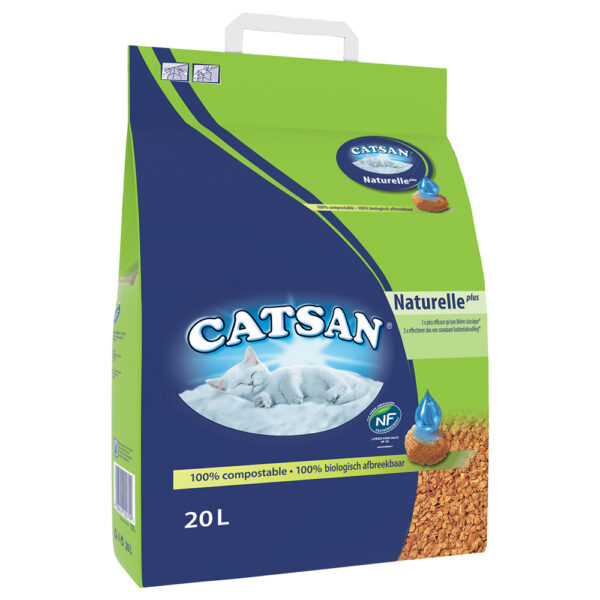 Catsan Naturelle Plus Kattesand - 20 l