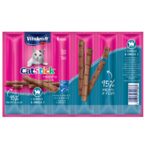 Vitakraft Cat Stick Classic - Rødspette & omega 3 (6 x 6 g)