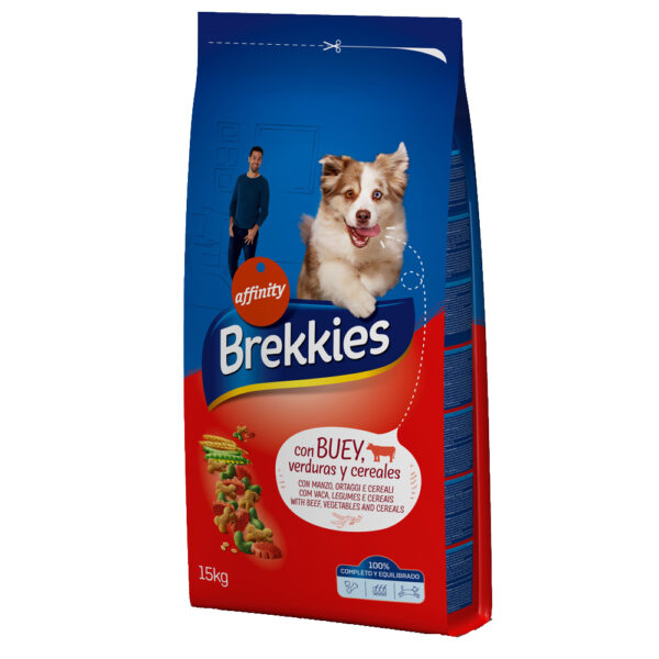 Brekkies Mix Oksekjøtt - Økonomipakke: 2 x 15 kg