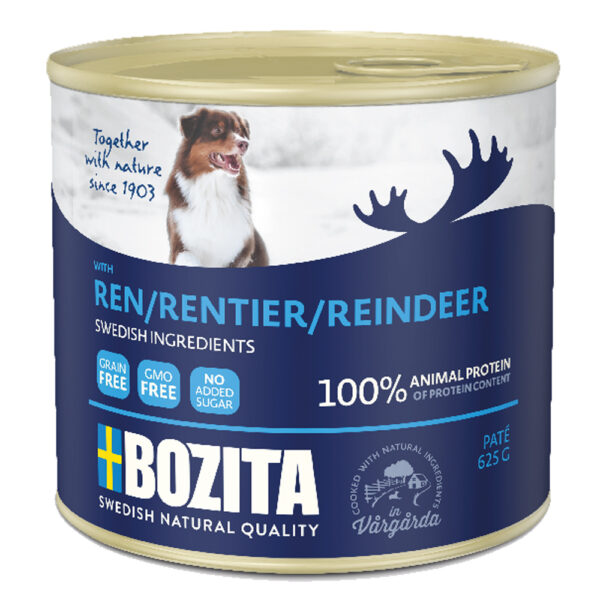 Bozita Naturals paté 12 x 625 g - Reinsdyr