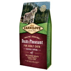 Carnilove Cat Hairball Control and og fasan - Økonomipakke: 2 x 6 kg