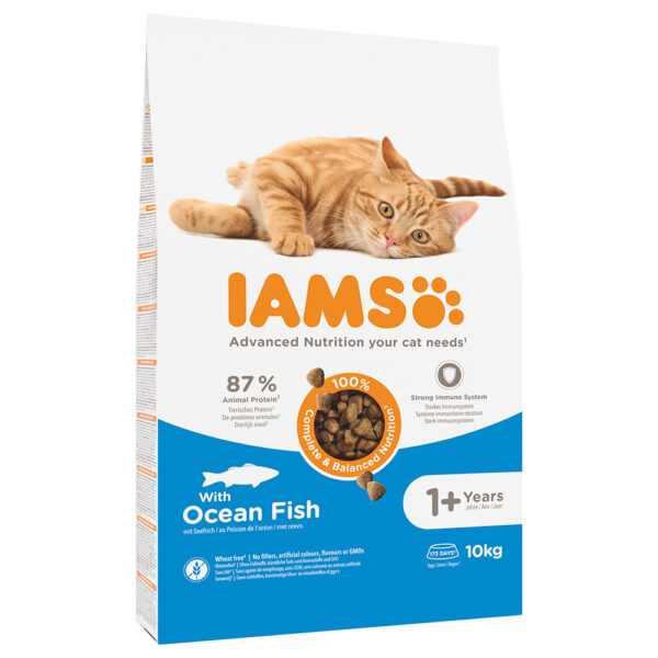 10% rabatt! Iams tørrfôr for katter 10 kg - Vitality Adult with fish & chicken 10 kg