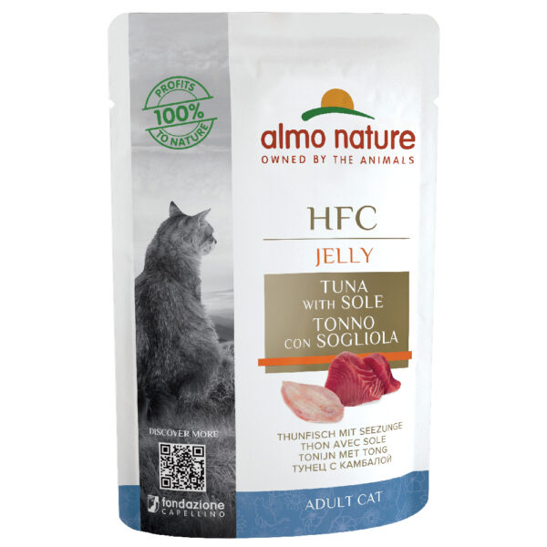 Almo Nature HFC Jelly Pouch 6 x 70 g - Tunfisk og flyndre