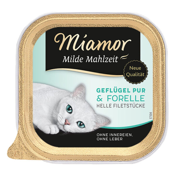 Økonomipakke Miamor Milde Måltid 24 x 100 g - Fjærkre & ørret