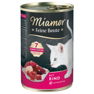 Økonomipakke med Miamor Fine Prey 24 x 400 g - Biff