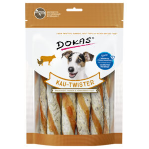 Dokas Tygge-Twister - 200 g Oksehud