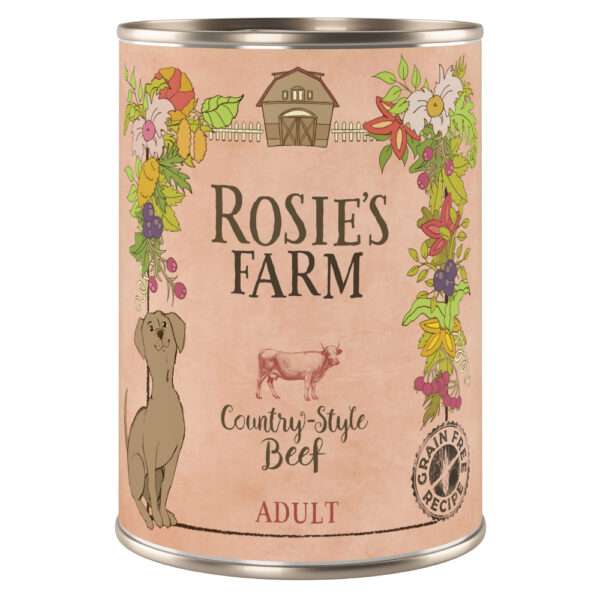 Økonomipakke Rosie's Farm Adult 24 x 400 g - Okse