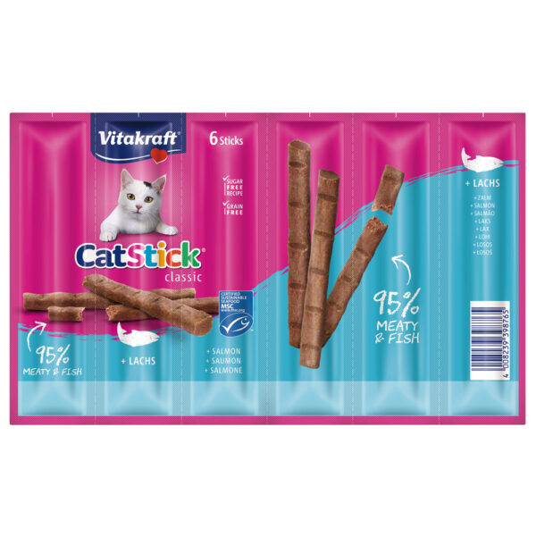 Vitakraft Cat Stick Classic Mini - Laks & ørret (6 x 6 g)