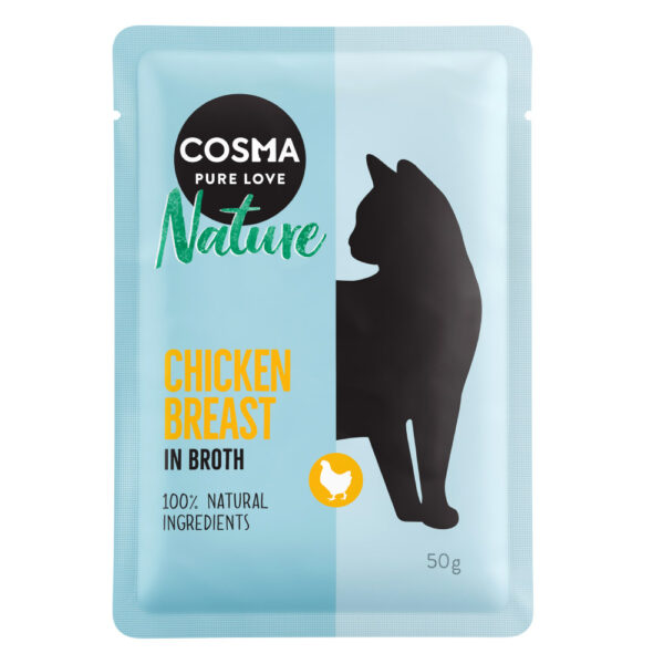 Økonomipakke: Cosma Nature poser 18 x 50 g - Kyllingbryst