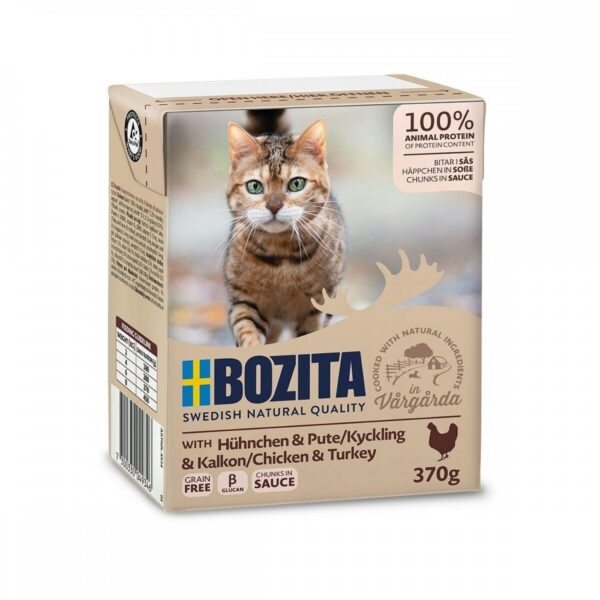 Bozita Biter i Saus Kylling & Kalkun 370 g