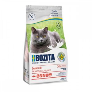 Bozita Senior 8+ Kornfri Kattemat med Laks (400 g)