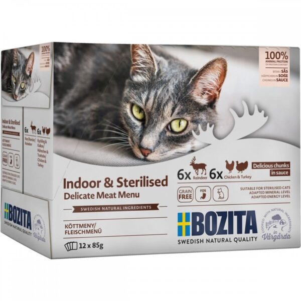 Bozita Indoor & Sterilised Multibox i Saus 12x85 g