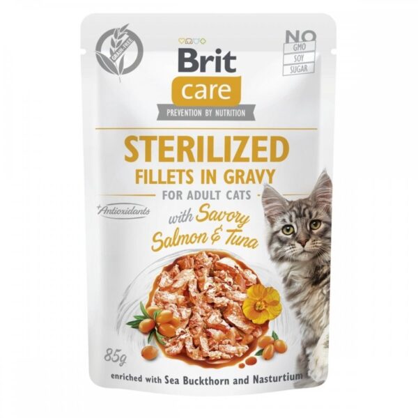 Brit Care Cat gravy Sterilized laks & tunfisk 85 g