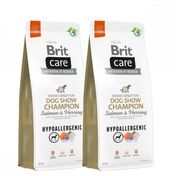 Brit Care Dog Adult Dog Show Champion Hypoallergenic Salmon & Herring 2x12 kg