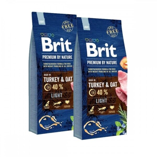 Brit Premium By Nature Dog Light Turkey & Oat 2x15 kg