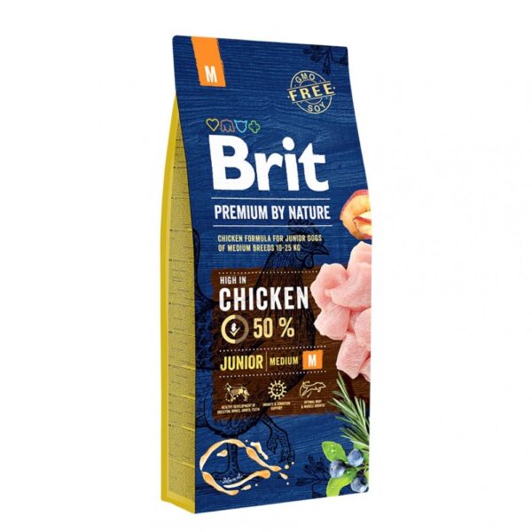 Brit Premium By Nature Dog Junior Medium Chicken (15 kg)