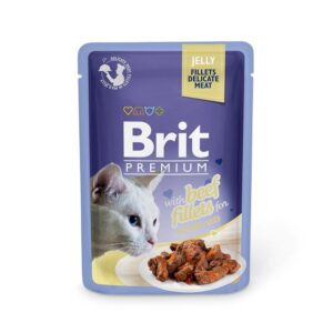 Brit Premium Pouches Fillets in Jelly with Beef