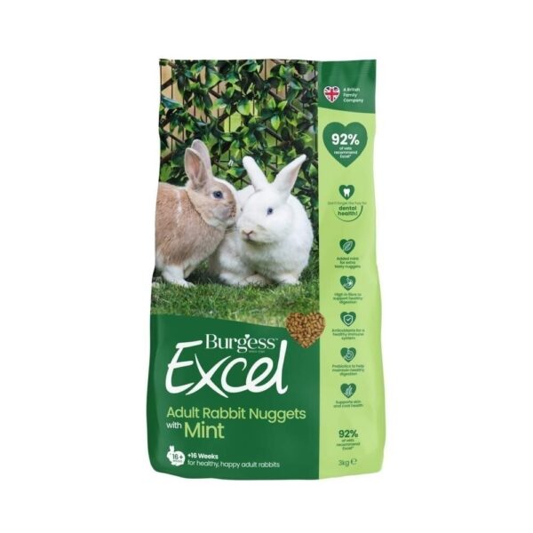 Burgess Excel Rabbit Adult Nugget with Mint (10 kg)