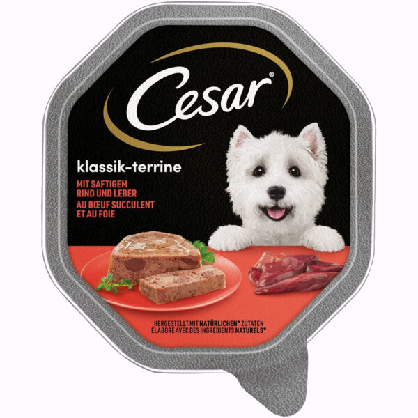 Økonomipakke Cesar porsjonsskåler 28 x 150 g - Classic oksekjøtt og lever