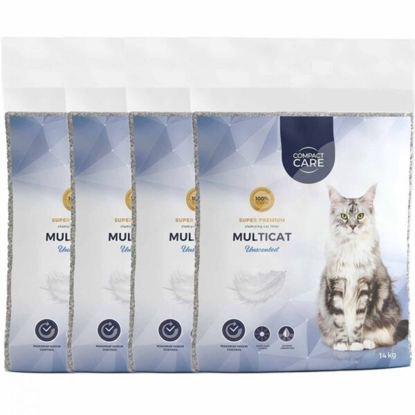 Compact Care Multicat Unscented 4x14 kg