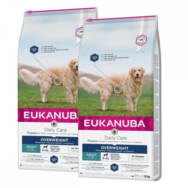 Eukanuba Daily Care Adult Overweight All Breeds 2 x 12kg