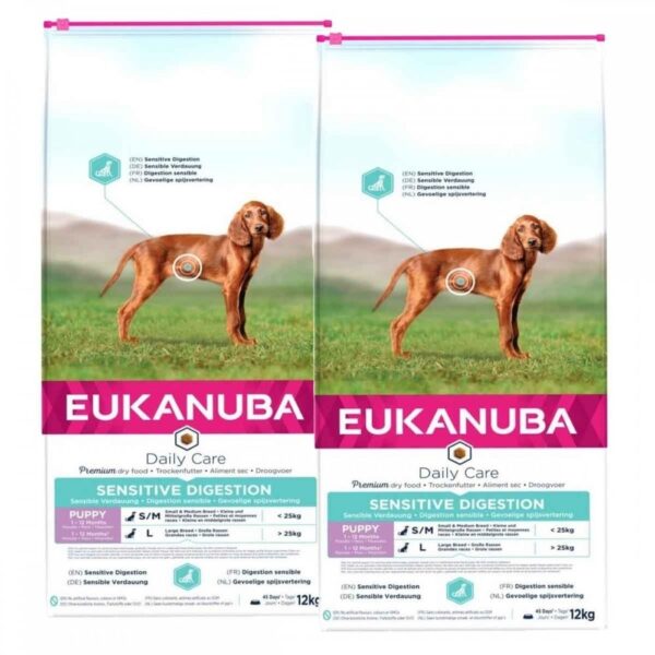 Eukanuba Daily Care Puppy Sensitive Digestion 2 x 12kg