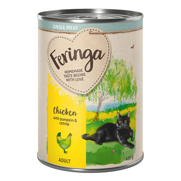 Feringa Single Meat Menu 6 x 410 g - Kylling med gresskar & kattemynte