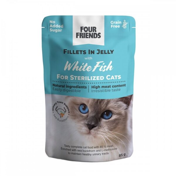 Four Friends Cat Sterilized Fish Jelly 85 g