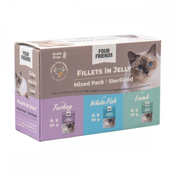 Four Friends Cat Sterilized Jelly Multipack 12x85 g