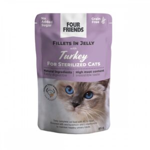 Four Friends Cat Sterilized Turkey in Jelly 85 g