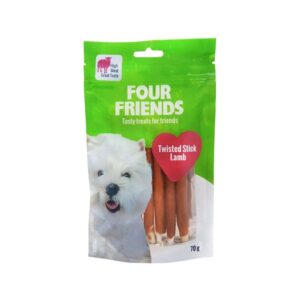 FourFriends Dog Twisted Stick Lamb 12