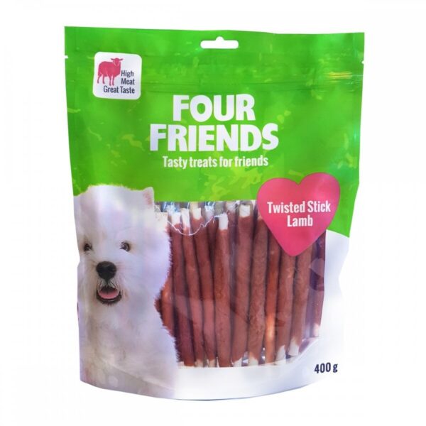 FourFriends Dog Twisted Stick Lamb 12