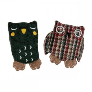 Gaia Upcycled Wool Woodland Ugglor 2-pack