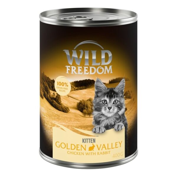 Wild Freedom Kitten 6 x 400 g - Golden Valley - Kanin & Kylling