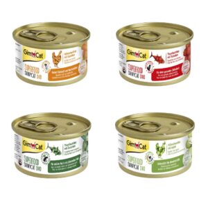 Økonomipakke GimCat Superfood ShinyCat Duo 24 x 70 g - Blandet pakke (4 sorter)