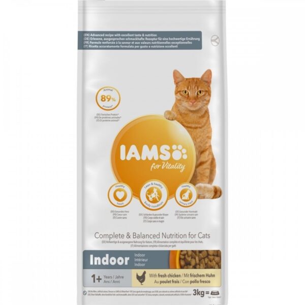 Iams for Vitality Cat Adult Indoor Chicken (3 kg)