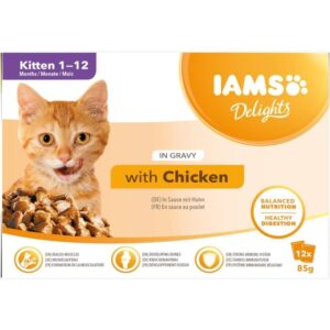 Iams Delights in gravy Multipack Kitten 12x85 g