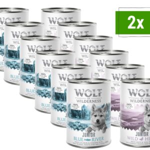 Økonomipakke Little Wolf of Wilderness 12 x 400 g - Blandet pakke