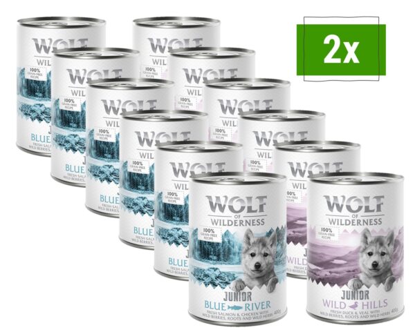 Økonomipakke Little Wolf of Wilderness 12 x 400 g - Blandet pakke