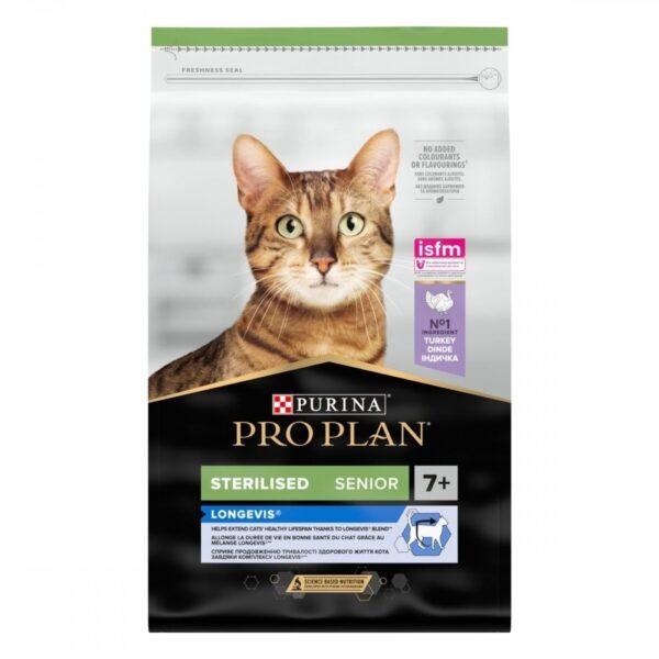 Purina Pro Plan Cat Senior Sterilised Longvis Turkey (10 kg)