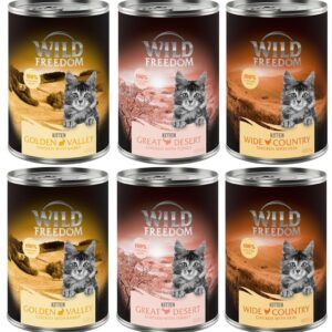 Wild Freedom Kitten 6 x 400 g Mixpakke: 2xWild Desert