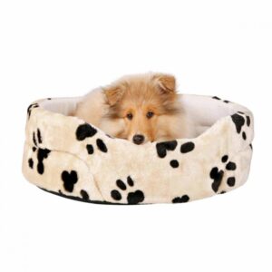 Trixie Hundeseng Beige med poter (50 x 43 cm)