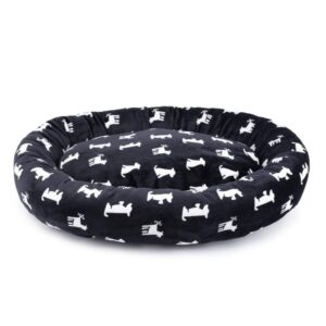 Little&Bigger Furry Dog Pute Sort (80 cm)